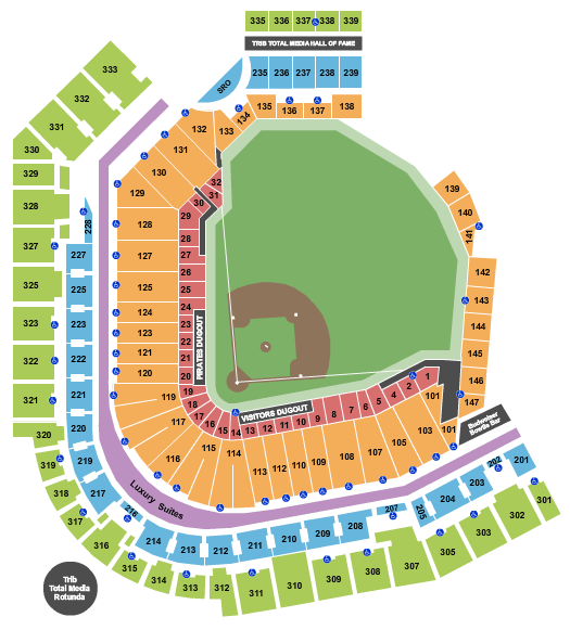 Pirates Seating Chart